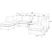 Modular Sectional, Customizable Layout, Removable Cushions - Brown Home Essentials