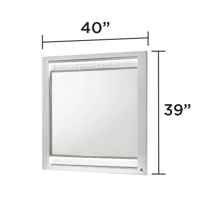 Glam - Mirror With LED Lighting (Includes Mirror Only) - White Matrix Furniture Group
