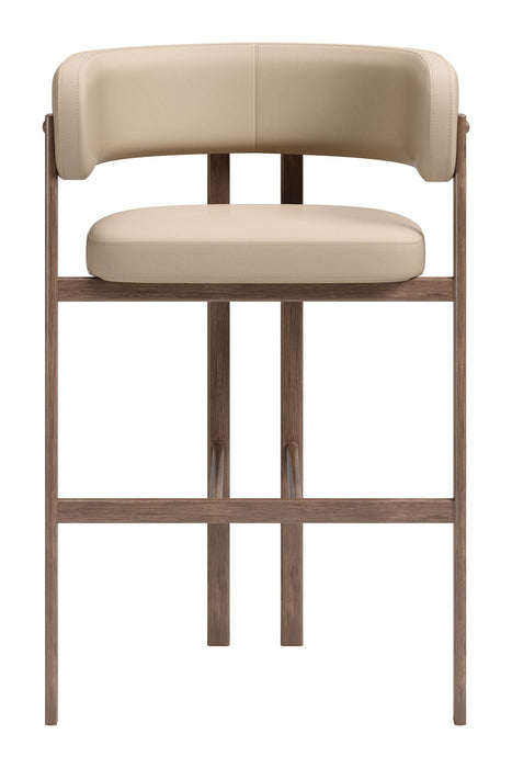Ruge - Barstool (Set of 2) - Beige Zuo Modern