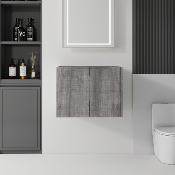 Floating Bathroom Vanity Cabinet With Soft Close Double Doors, Spacious Interior Storage, Wall Mounted, Cabinet Only Home Essentials