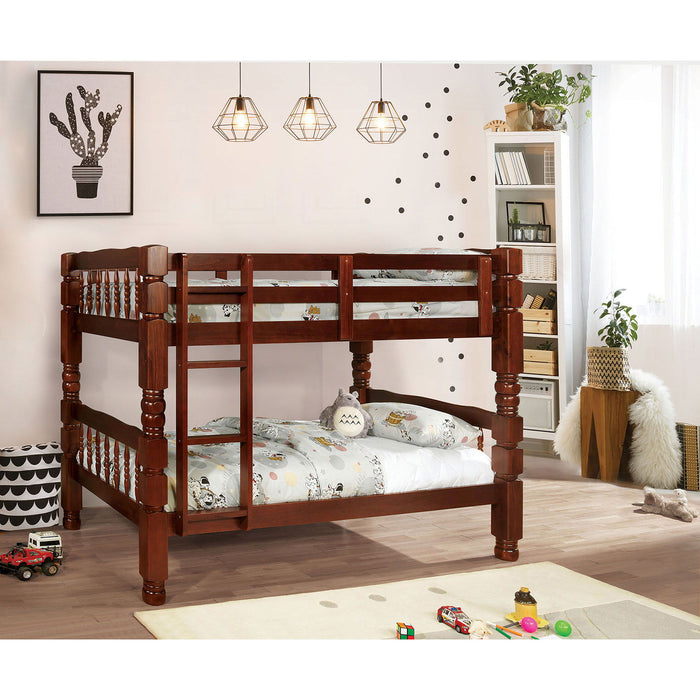 Carolina - Twin Over Twin Bunk Bed - Cherry