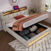 Platform Bed With Hydraulic Storage, LED Lighting & Charging Station Artistry At Home