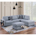 Reversible Sectional Sofa With Built In Shelf And Storage Ottoman, L - Shaped Living Room Furniture Home Essentials