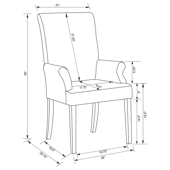 Draper - Upholstered Arm Chair - Beige Furniture Max