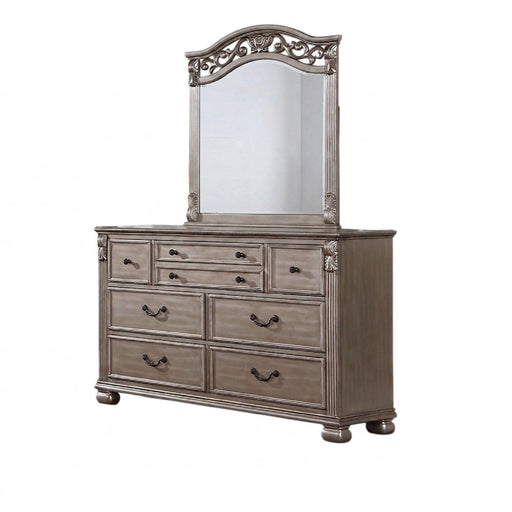 Dresser And Mirror - Antique Silver Home Essentials