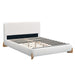 Queen Size Upholstered Bed With 12 Slats Support - White Noble House
