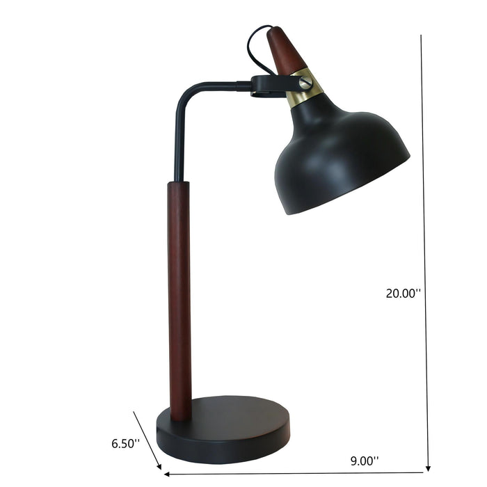 Glowlite - Table Lamp With Cone Shade - Black Ashcroft Furniture