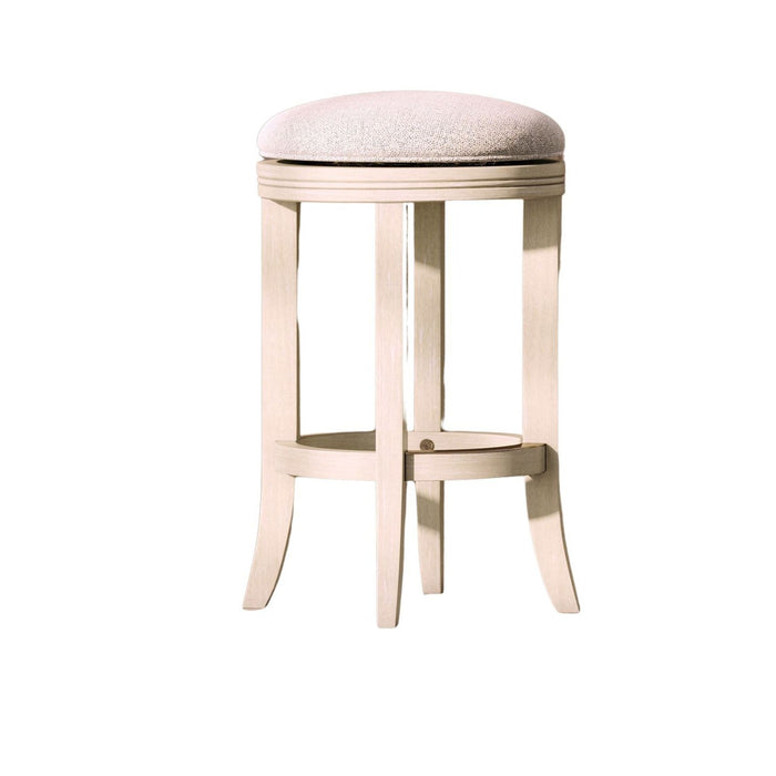 Backless Swivel Stool With Upholstered Seat Home Essentials