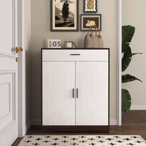 Freestanding Wooden Shoe Cabinet, 4 Tier Organizer With Drawer Daily Nest
