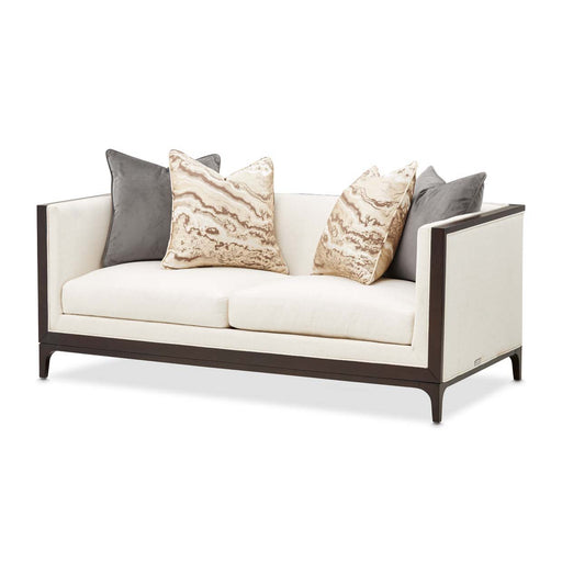Belmont Place - Loveseat - Cream / Espresso Michael Amini