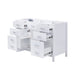 46.5" Modern Bathroom Vanity Cabinet Only, Soft Close Door & 6 Drawers - White Noble House