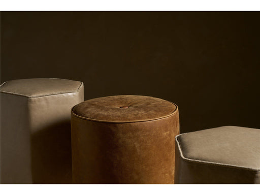 Gemma - Round Ottoman, Special Order - Dark Brown Universal Furniture