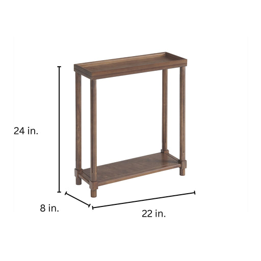 Narrow Side End Tables With Shelf (Set of 2) - Chestnut Home Essentials