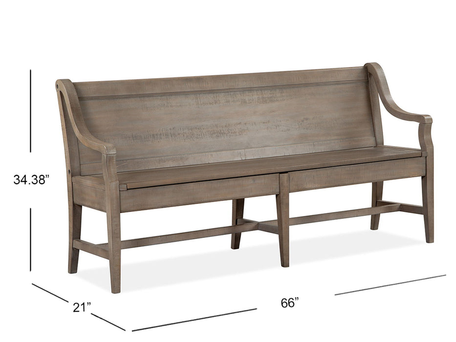 Paxton Place - Bench With Back - Dovetail Gray Magnussen Furniture