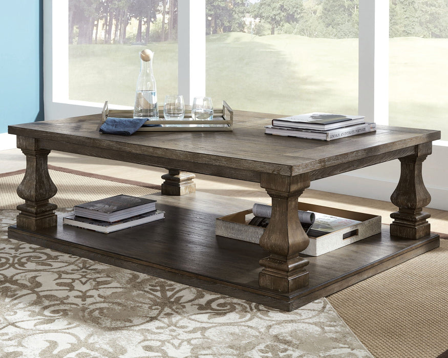 Johnelle - Rectangular Cocktail Table - Gray Signature Design by Ashley®