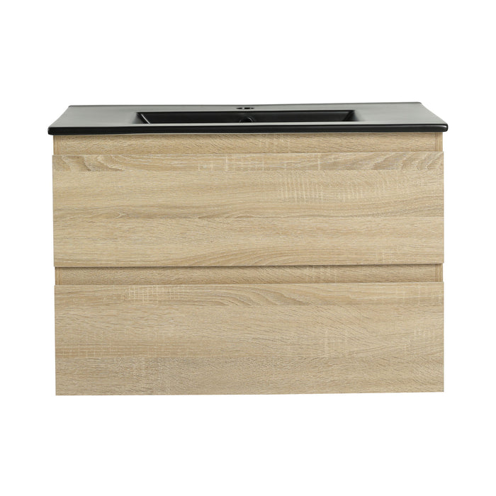 Wall Mounted Bathroom Vanity With Sink, 2 Soft Close Drawers Home Essentials