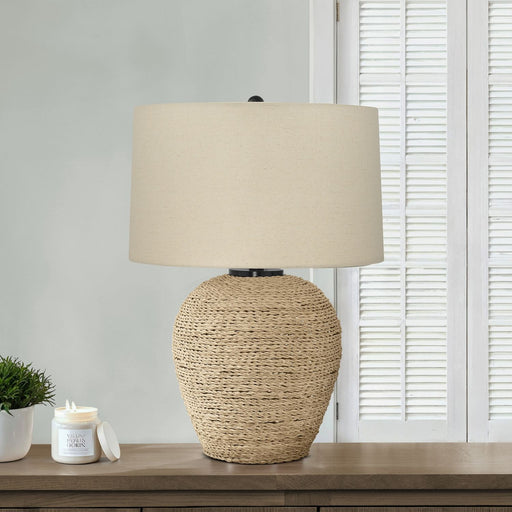 Lighting, Table Lamp, Rattan, Resin, Transitional - Beige 8th Street