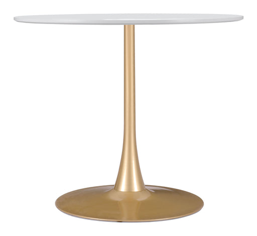 Opus - Dining Table - White / Gold Zuo Modern
