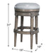 Rustic Elegance Backless Swivel Stool Home Essentials