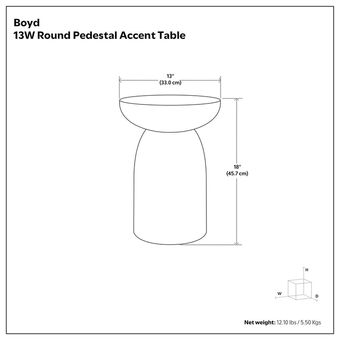 Boyd - V Chisel Accent Table - Black Simpli-Home