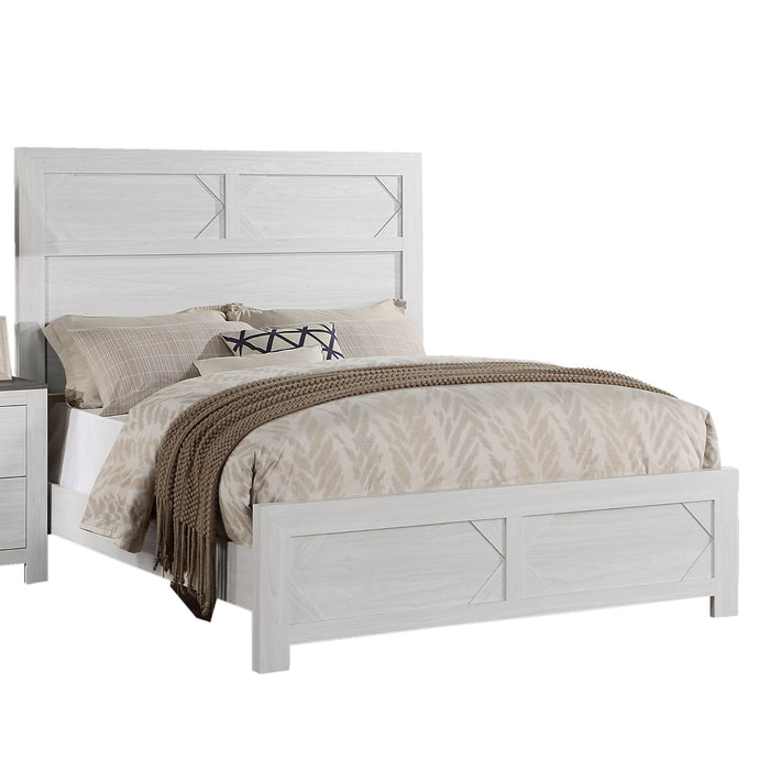 Transitional Bed With High Headboard Home Essentials