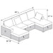Convertible Sectional Upholstered Sleeper Sofa With Storage Chaise Home Essentials