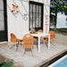 4 Piece Set Of Single Chairs With Long Table Home Essentials