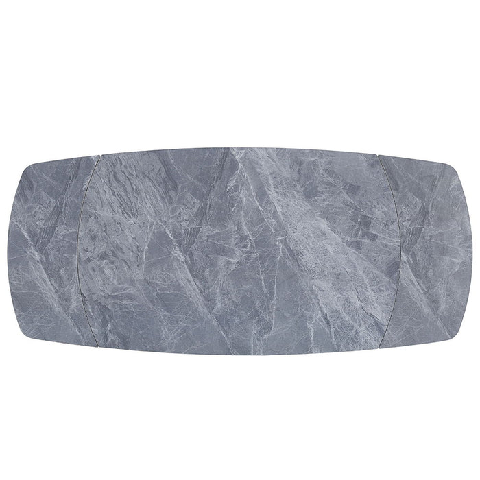 Hester - Ceramic Top Dining Table - Gray & Black ACME