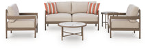 Bluff Trail - Loveseat, Lounge Chairs, Tables Set (Set of 5) - Beige Signature Design by Ashley®