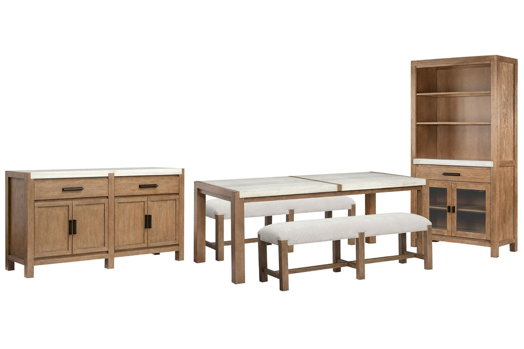 Plum Creek - 5 Piece Rectangular Dining Table Set Magnussen Furniture