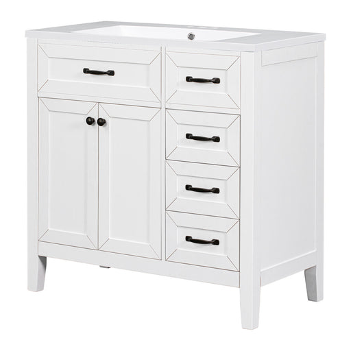Modern Bathroom Vanity With Sink, Freestanding With Drawers And Doors Hearth and Haven
