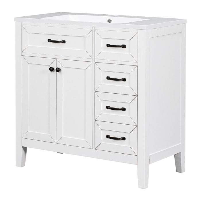 Modern Bathroom Vanity With Sink, Freestanding With Drawers And Doors Hearth and Haven