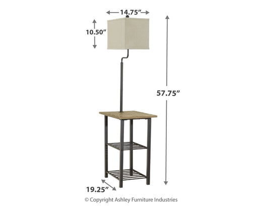 Shianne - Metal Tray Lamp  - Black Signature Design by Ashley®