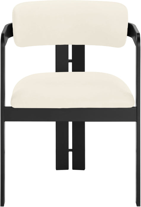 Aurum - Vegan Leather Upholstered Dining Chair With Graphite Black Base (Set of 2) Meridian Furniture