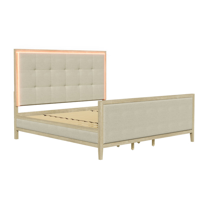 Adeline - Bed With LED Light (High Footboard) Home Essentials