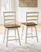 Brinfern - Swivel Stool (Set of 2) - Brown / Antique White Signature Design by Ashley®