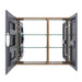33.56" Wall Mounted Bathroom Cabinet With Adjustable Shelves - Imitative Oak Home Essentials