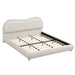 Upholstered Platform Bed Frame With Curved Headboard Home Essentials