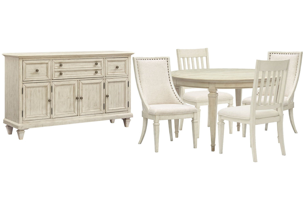 Newport - Extendable Round Dining Table Set Magnussen Furniture
