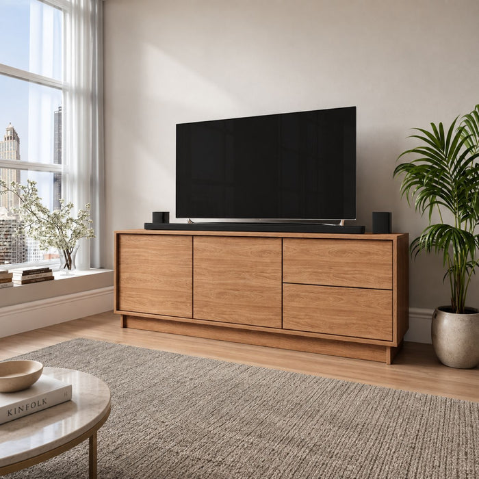 TV Stand For TVs Up To 60" With 2 Doors And 2 Drawers Home Essentials