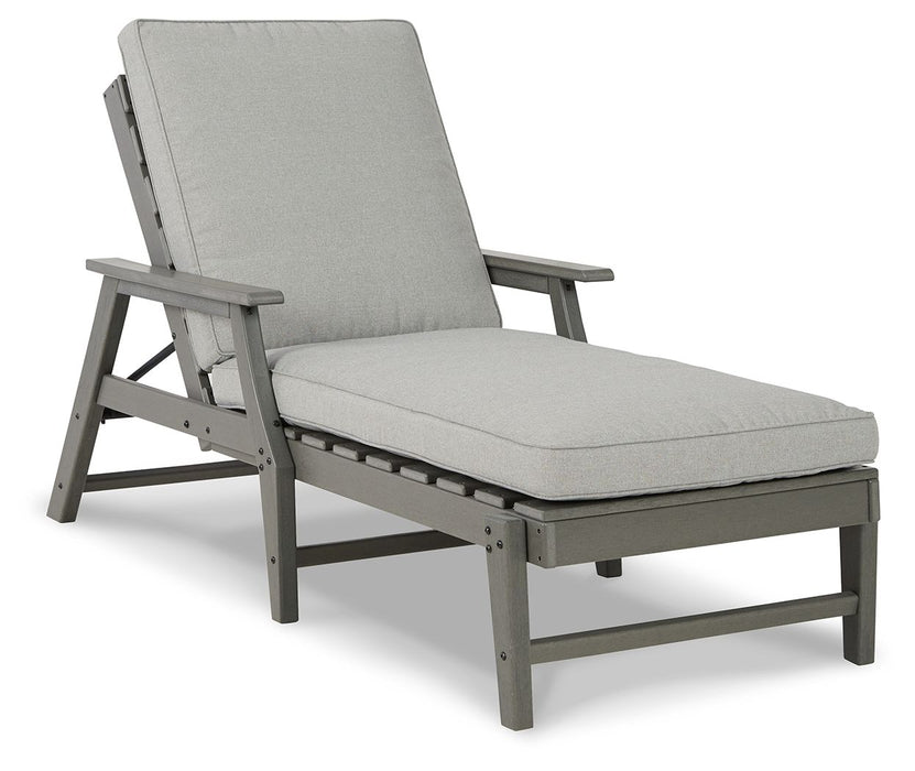 Visola - Chaise Lounge with Cushion - Gray Signature Design by Ashley®