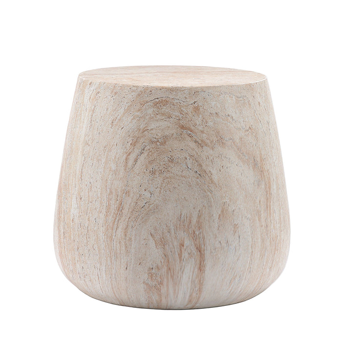 Drum Accent Coffee Table - Beige / Yellow Home Essentials