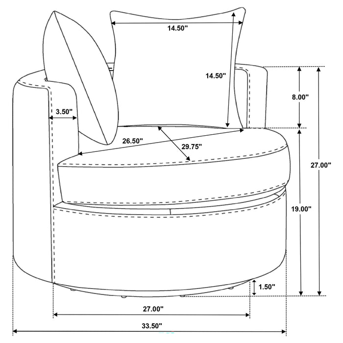 Quinn - Swivel Accent Chair Furniture Max