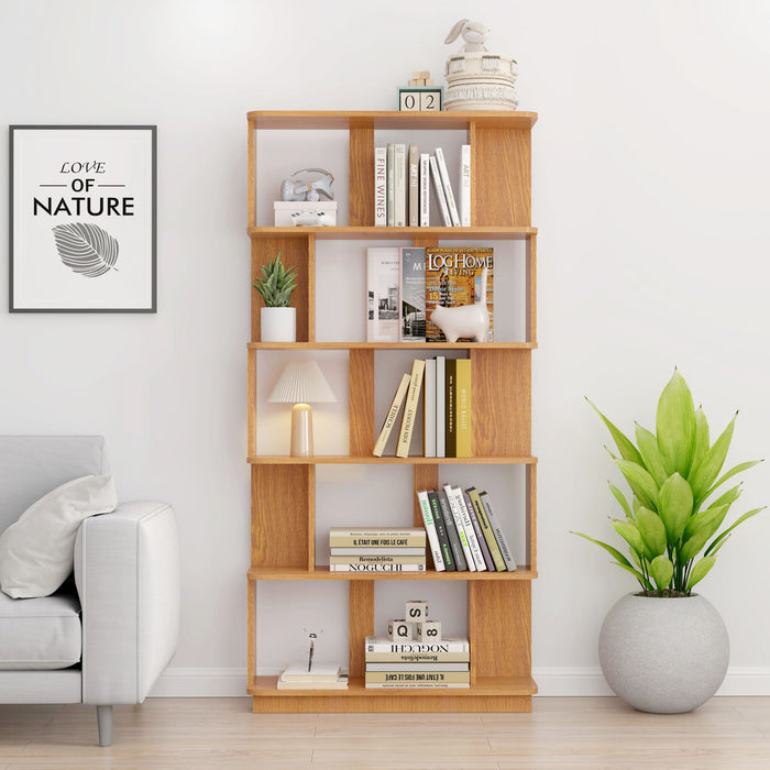 Modern 5 Tier Open Storage Bookcase Home Essentials