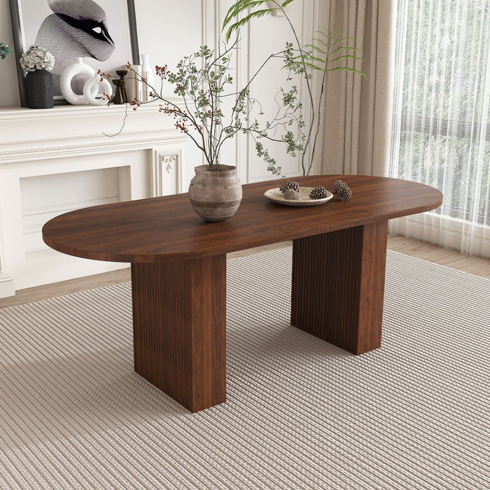 Modern Farmhouse Oval Dining Table With Slim Base Home Essentials