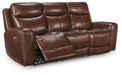 Bexhurst - 2 Pc. - Power Reclining Sofa And Loveseat - Mahogany Signature Design by Ashley®