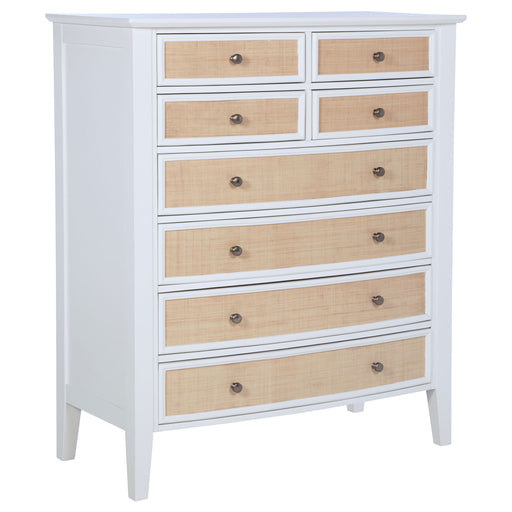 Talia - 8 Drawer Chest - White Furniture Max