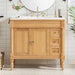Modern Bathroom Vanity With Ceramic Sink, Soft Close Doors, Adjustable Shelves Hearth and Haven