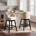 360 Degree Swivel Bar Stool & Stunning Nailhead Trim (Set of 2) - Beige Noble House