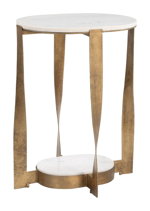 Orion - Accent Table - White / Brass Zuo Modern